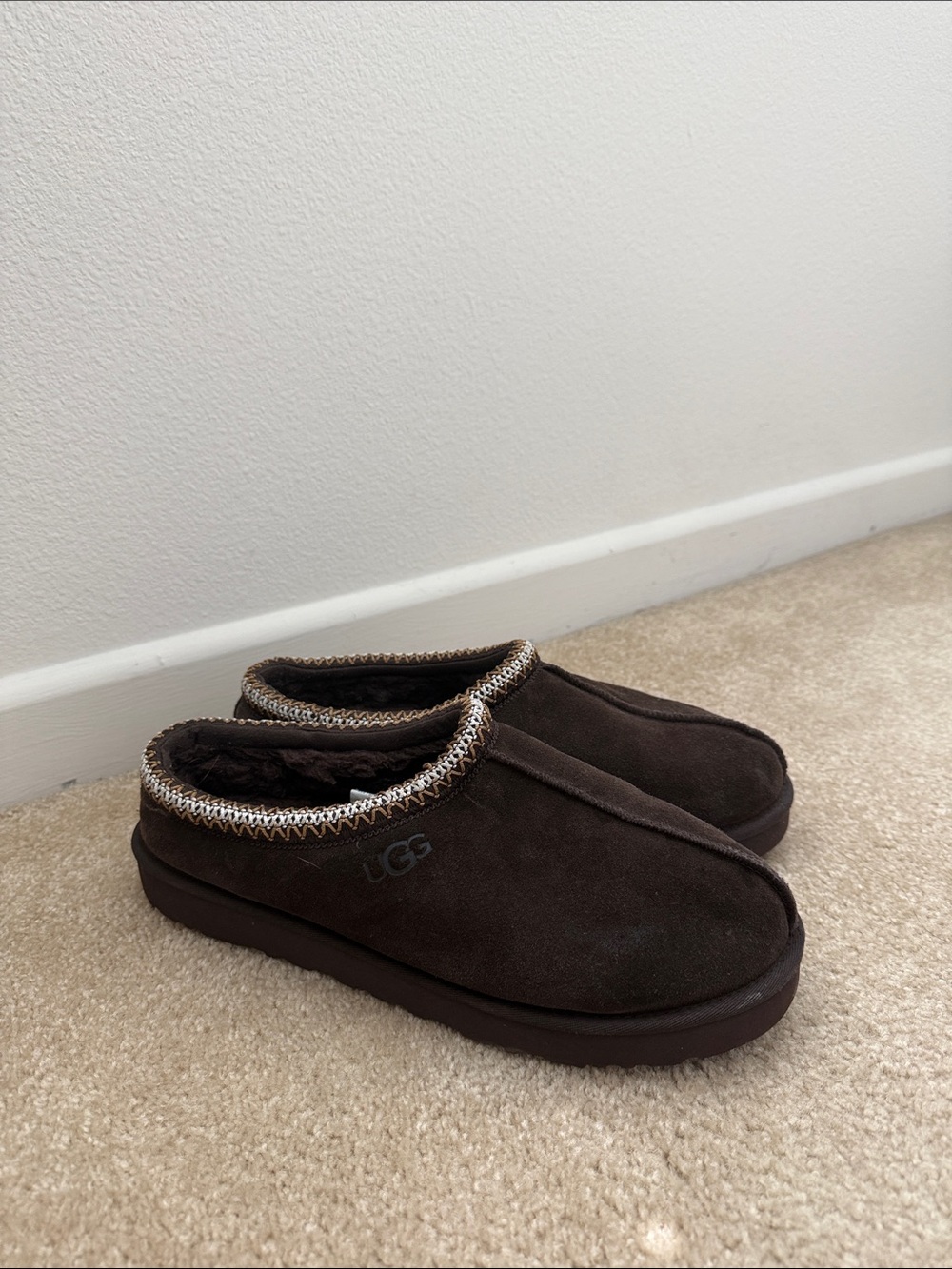 UGG Tasman Men's Dark Brown Suede Slip-On Mule
